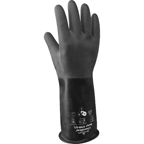 Gants r&eacute;sistants &agrave; l'acide 879R, Taille T-Grand/10, 14" lo, Caoutchouc butyle, 28 mils R.M.G. Prévention