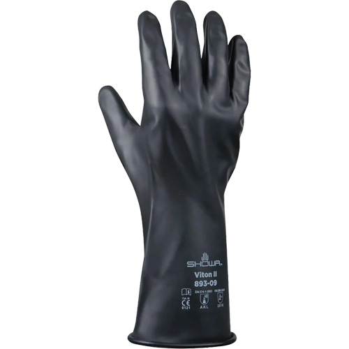 Gants r&eacute;sistant &agrave; l'acide & aux produits chimiques, Taille Petit/7, 12" lo, Caoutchouc butyle/Viton, 12 mils R.M.G. Prévention