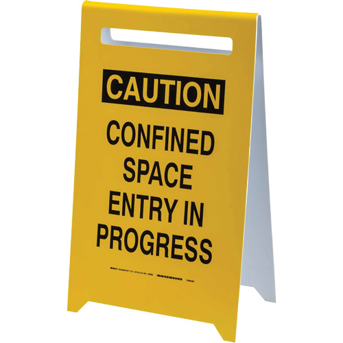 "Caution Confined Space Entry In Progress" Floor Sign, English R.M.G. Prévention