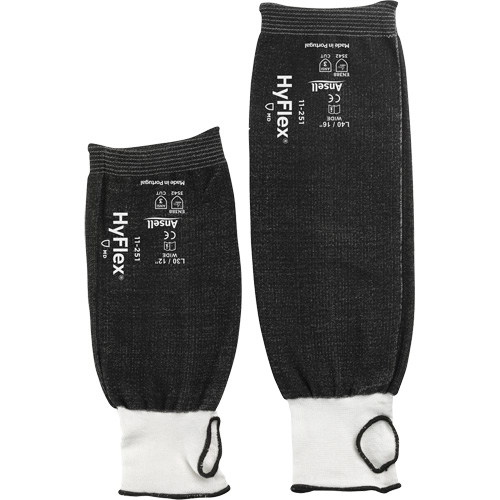 HyFlex 11-251 Extra Wide Protective Sleeve, Intercept, 18", ASTM ANSI Level A3, Black R.M.G. Prévention