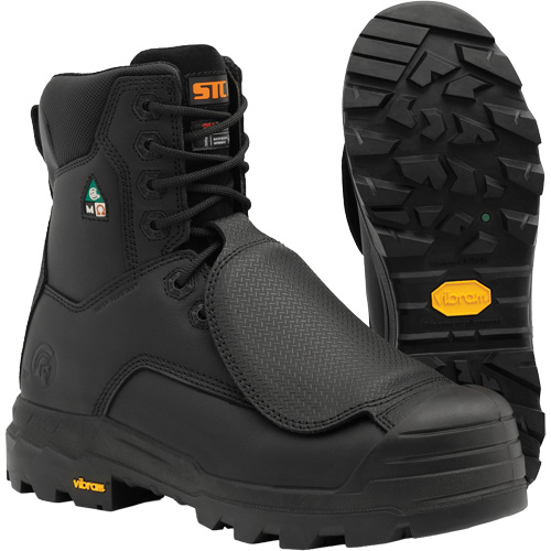 Bottes de travail Vulcan avec protecteur m&eacute;tatarsien &agrave; l'ext&eacute;rieur, Cuir, Taille 7, Imperm&eacute;able R.M.G. Prévention