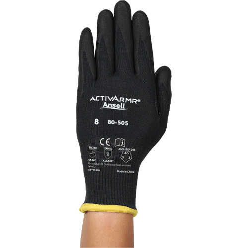 Gants r&eacute;sistants &agrave; la chaleur conductrice et &agrave; la coupe ActivArmr 80-505, Taille 11, Calibre 13, Rev&ecirc;tement Mousse de nitrile, Enveloppe en Kevlar/Intercept, ASTM ANSI niveau A5/EN 388 niveau E R.M.G. Prévention