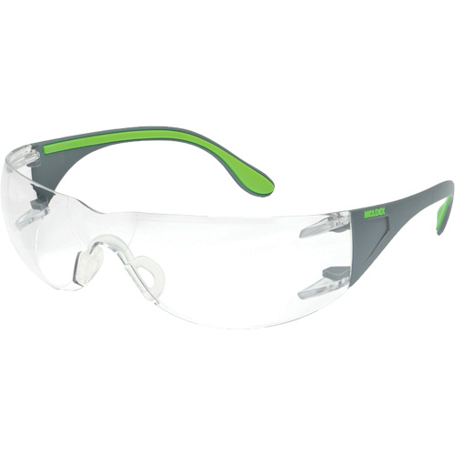 Lunettes de s&eacute;curit&eacute; gris/vert Adapt Lite, Lentille Transparent, Antibu&eacute;e/Anti-&eacute;gratignures, ANSI Z87+/R&eacute;pond ou surpasse la norme CSA Z94.3 R.M.G. Prévention