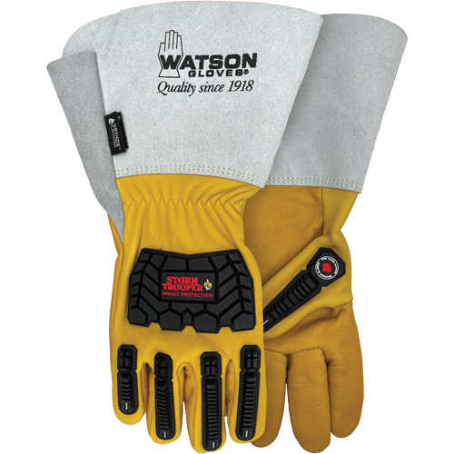 Gants r&eacute;sistants &agrave; leau Storm Trooper, 2T-Grand, Paume en Cuir de vache, Poignet Manchette R.M.G. Prévention