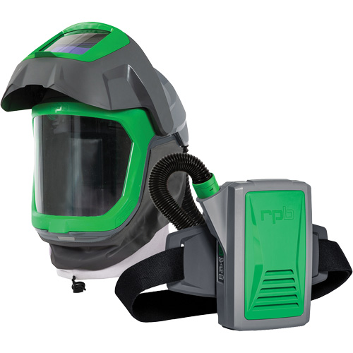 Z-Link Respirator Helmet with Face Seal, Visor & Belt Mount, Facepiece Respirator/Welding Helmet, Lithium-Ion Battery R.M.G. Prévention