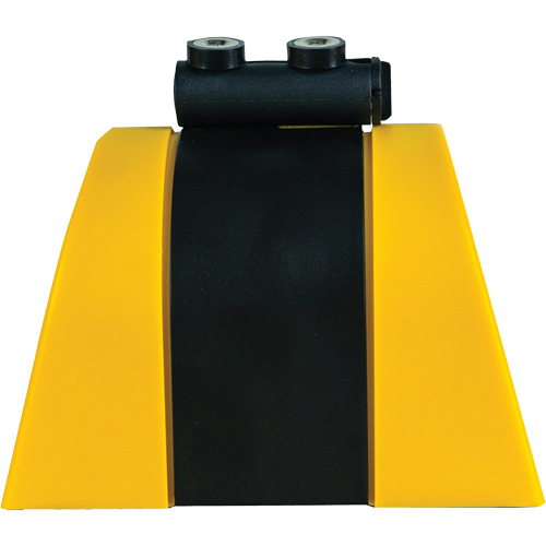 HAZLOK Safety Barrier System, Plastic, Magnetic Mount, 30', Black and Yellow Tape R.M.G. Prévention