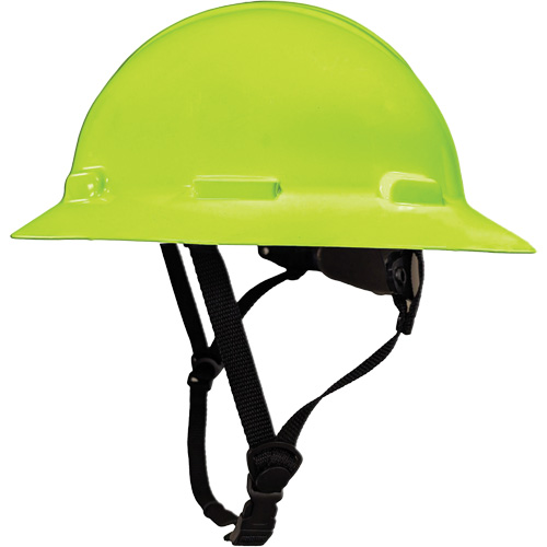 Casque de s&eacute;curit&eacute; &agrave; bordure compl&egrave;te LIDGUARD avec mentonni&egrave;re, R&eacute;pond aux normes CSA type 1, Suspension Rochet, Ventil&eacute; R.M.G. Prévention