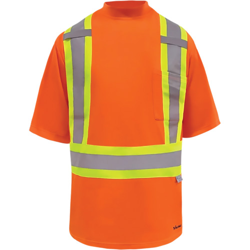Viking&reg; Safety Bamboo Lined T-shirt, Polyester, X-Large, High Visibility Orange R.M.G. Prévention