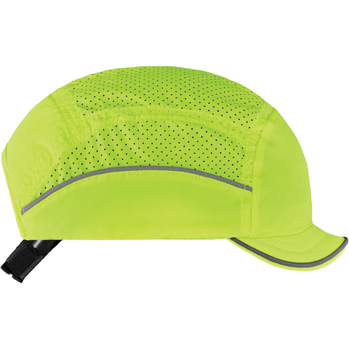 Casque l&eacute;ger de style casquette Skullerz 8955 avec micro-bordure, Vert lime haute visibilit&eacute; R.M.G. Prévention