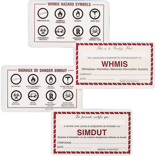 WHMIS Wallet Cards R.M.G. Prévention