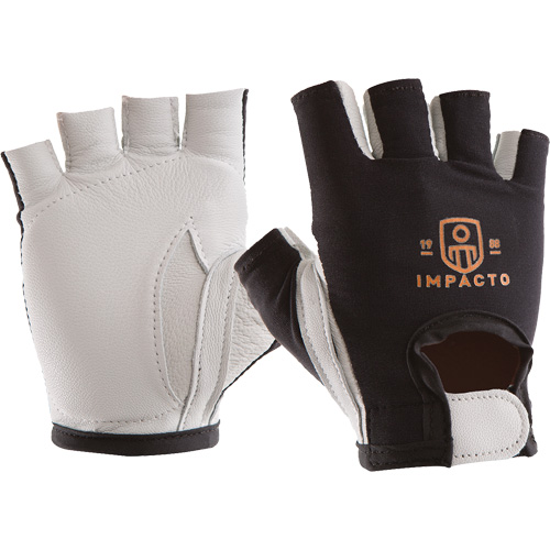 Anti-Impact Right-Hand Glove, Small, Goatskin/Split Leather Palm, Hook & Loop Cuff R.M.G. Prévention