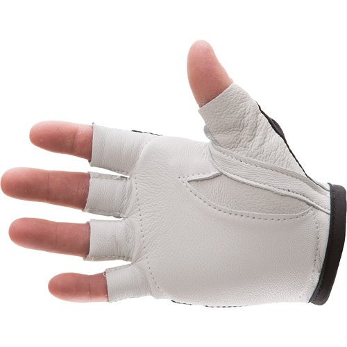 Anti-Impact Right-Hand Glove, Small, Goatskin/Split Leather Palm, Hook & Loop Cuff R.M.G. Prévention