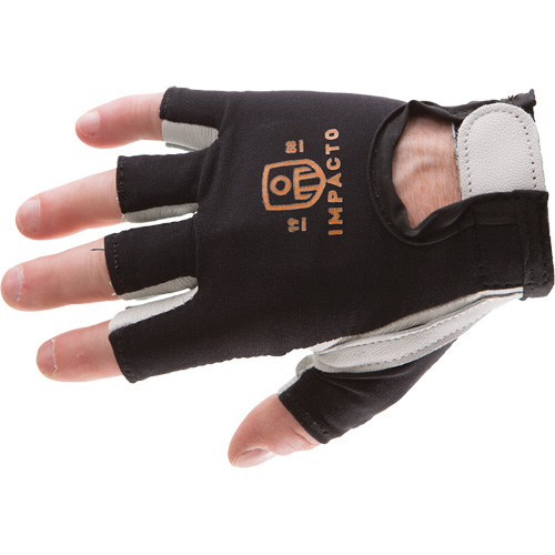 Anti-Impact Right-Hand Glove, Small, Goatskin/Split Leather Palm, Hook & Loop Cuff R.M.G. Prévention