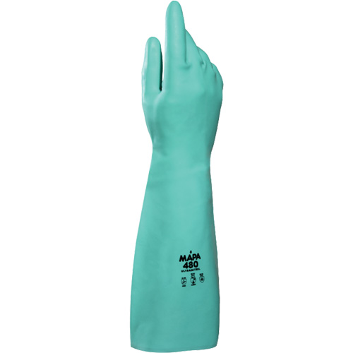 Ultranil 480 Z-Pattern Grip Gloves, Size Small/7, 18" L, Nitrile, 22-mil R.M.G. Prévention