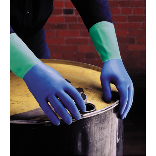 Protector Gloves, Size 6/Small/6.5, 13" L, Nitrile/Rubber Latex, Flock-Lined Inner Lining, 28-mil R.M.G. Prévention