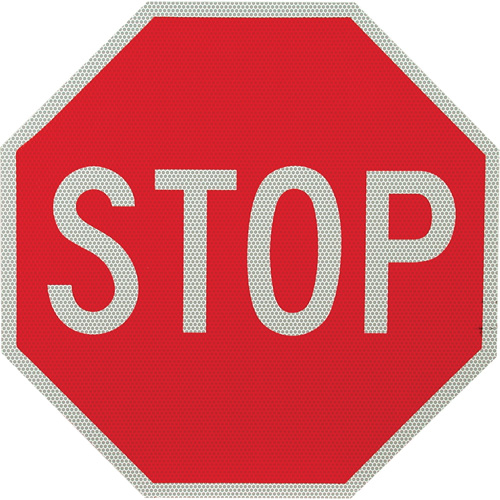 Double-Sided "Stop/Slow" Traffic Control Sign, 18" x 18", Aluminum, English R.M.G. Prévention