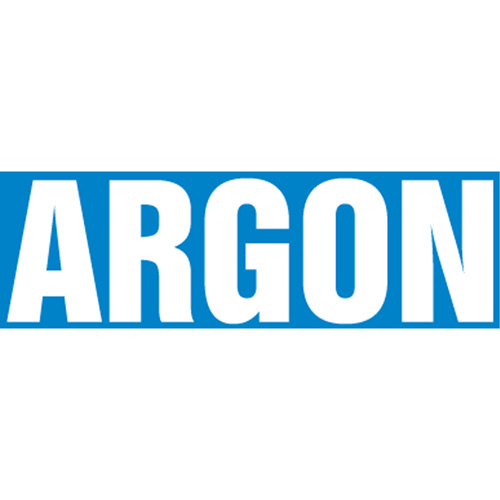 Marqueurs de tuyau "Argon", Autocollant, 2-1/2" h x 12" la, Blanc/bleu R.M.G. Prévention