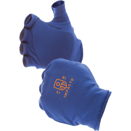 Doublures antichocs pour gants sans doigts, main gauche, 6/T-petit, Paume en Synth&eacute;tique, Poignet &agrave; enfiler R.M.G. Prévention