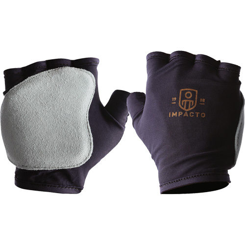 Gants antichocs sans doigts, main droite, T-petit, Paume en Cuir refendu, Poignet &agrave; enfiler R.M.G. Prévention