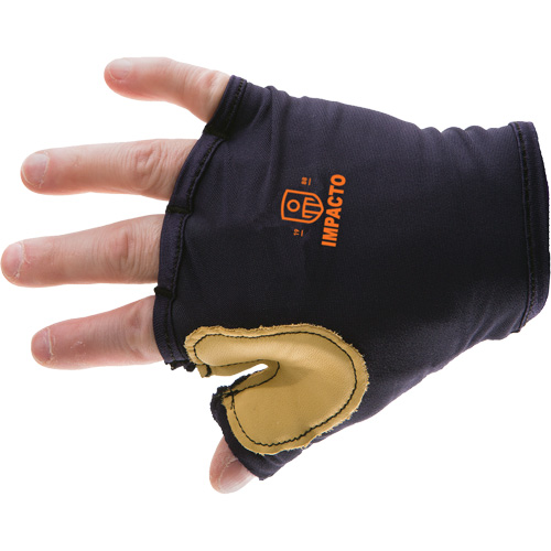 Anti-Impact Tool Grip Fingerless Left-Hand Glove, Size X-Small, Grain Leather Palm R.M.G. Prévention