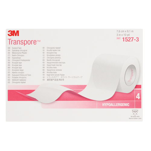 Ruban chirurgical Transpore de 3M, Classe 1, 30' lo x 3" la R.M.G. Prévention