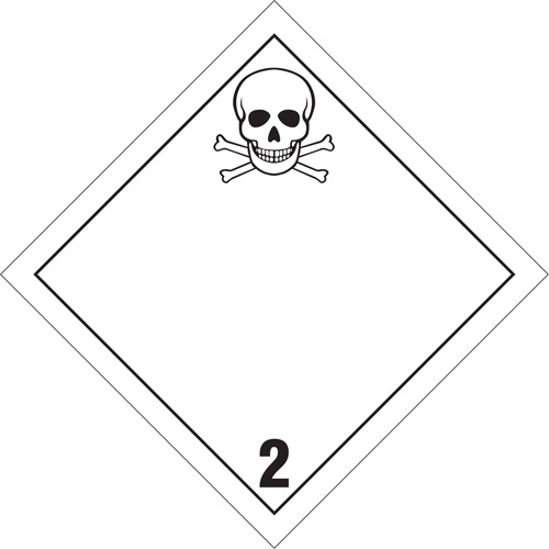 Toxic Gas TDG Placard, Plastic R.M.G. Prévention