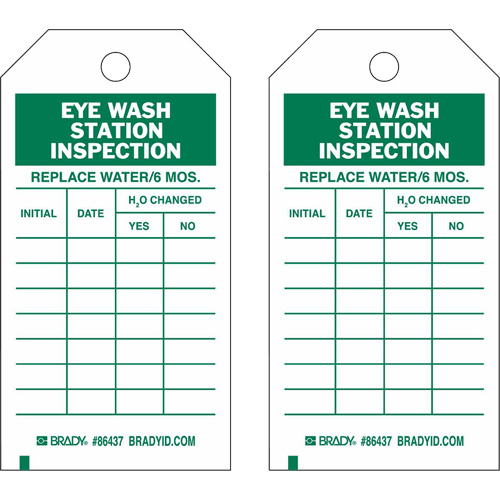 &eacute;tiquettes de rapport d'inspection, Polyester, 4" la x 7" h, Anglais R.M.G. Prévention