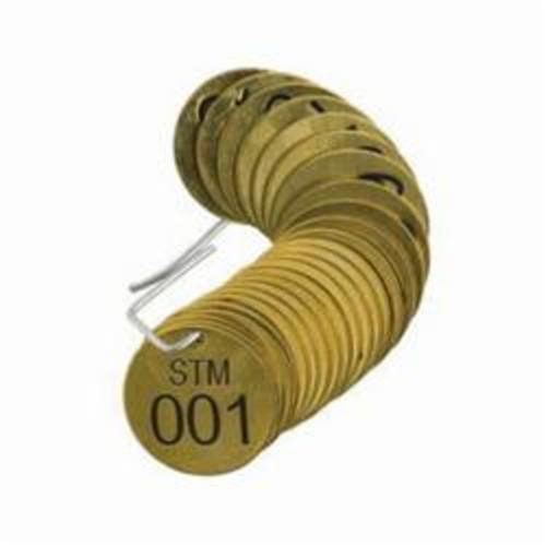 &eacute;tiquettes num&eacute;rot&eacute;es pour vannes STM, # 001-025, Laiton, 1,5" dia. R.M.G. Prévention