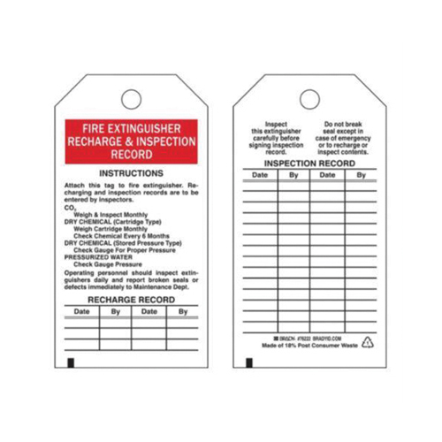 &eacute;tiquettes de rapport d'inspection, Polyester, 3" la x 5-3/4" h, Anglais R.M.G. Prévention