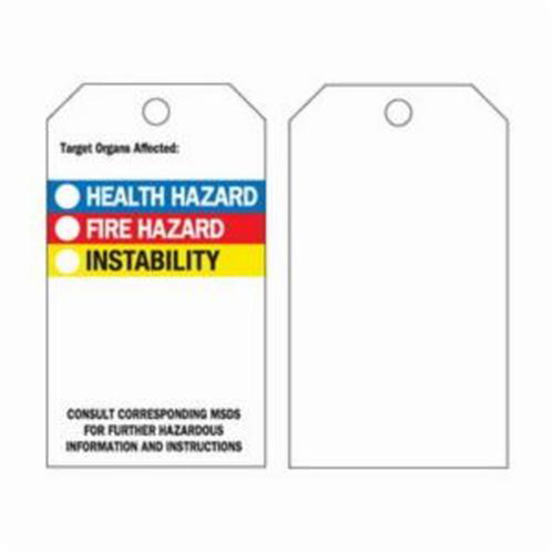 Self-Laminating Right-To-Know Tags, Polyester, 3" W x 5-3/4" H, English R.M.G. Prévention