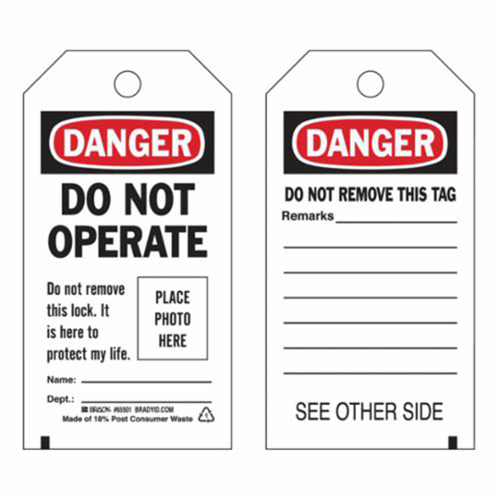 &eacute;tiquettes  Do Not Operate  autoplastifiantes, Polyester, 3" la x 5-3/4" h, Anglais R.M.G. Prévention