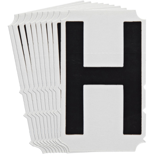 &eacute;tiquettes de lettres et chiffres gothiques individuels Quick-Align, H, 4" h, Noir R.M.G. Prévention