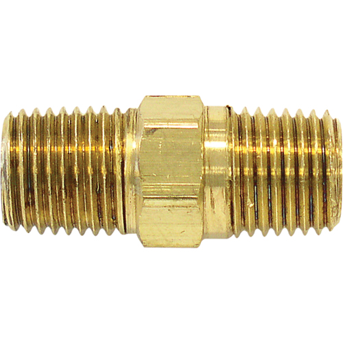RACCORD MALE,HEXAGONAL,1/2"-1/2"NPT,LAITON, Laiton R.M.G. Prévention