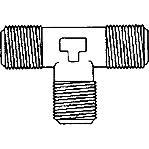 Male Pipe Tee, Brass, 1/8" R.M.G. Prévention