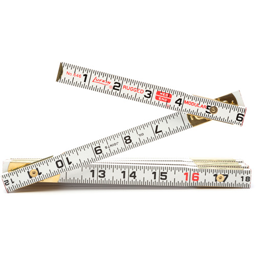 Red End&reg; Masonry Rule, 6' L, Wood, 1/16" Graduations R.M.G. Prévention