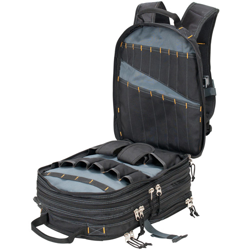 75-Pocket Tool Backpacks, 13" L x 17-1/2" W, Black, Nylon R.M.G. Prévention