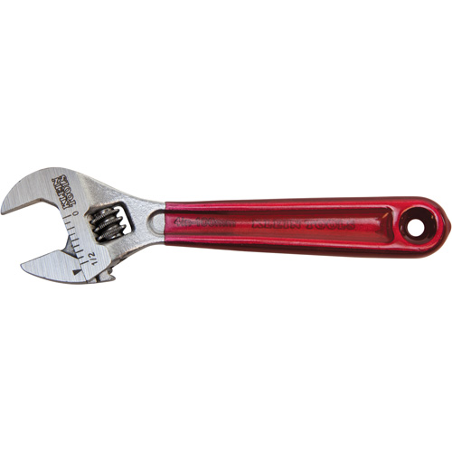 Adjustable Wrench, 4-1/2" L, 1/2" Max Width, Chrome/Polished R.M.G. Prévention