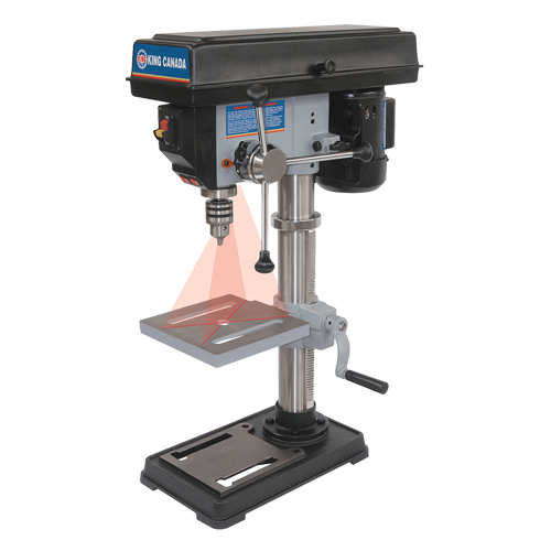 Perceuses &agrave; colonne avec laser, 10", Mandrin 1/2", 3050 tr/min R.M.G. Prévention