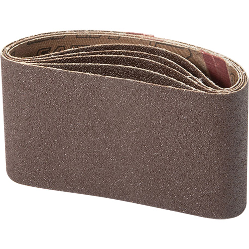 Courroie abrasive pour ponceuse portative, 3" la x 21" lo, Oxyde d'aluminium, Grain 100 R.M.G. Prévention