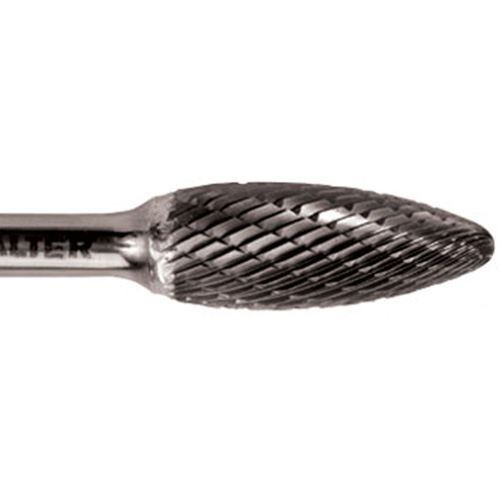 Double Cut Tapered Burr, SG-5, 1/2" Dia., 1/4" Shank, 1" Depth of Cut R.M.G. Prévention