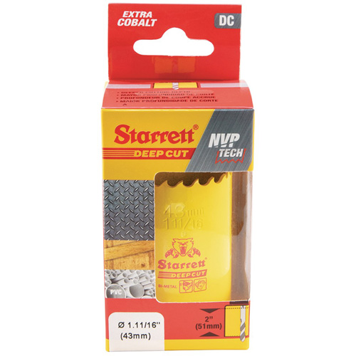 Scie &agrave; cloche bim&eacute;tal 1-11/1, 1-11/16", Profondeur de la coupe 2", Bim&eacute;tal R.M.G. Prévention