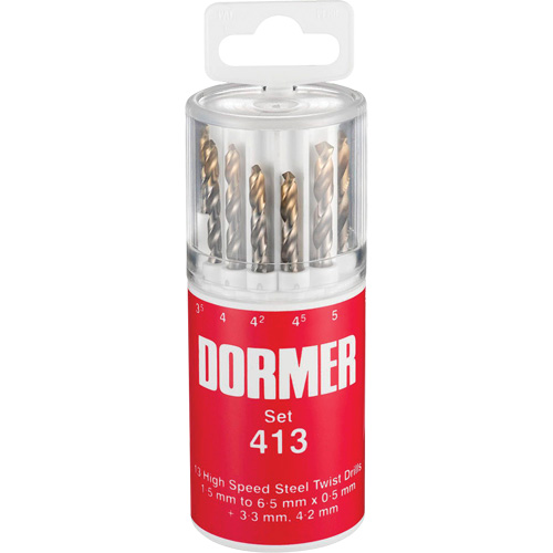Jobber Drill Bit Set, 13 Pieces, High Speed Steel R.M.G. Prévention
