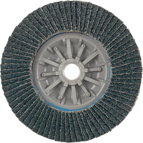 Disque &agrave; lamelles Long Life C-Trim, 4-1/2" x 5/8"-11, Type 27, Grain 40, Alumine de zirconium R.M.G. Prévention