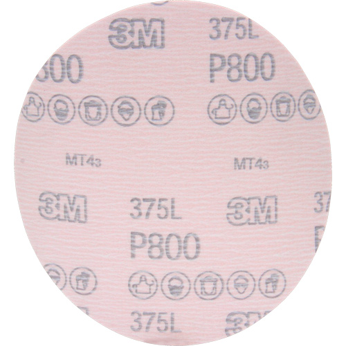 Hookit 375L Film Disc, 6" Dia., P800 Grit, Aluminum Oxide R.M.G. Prévention