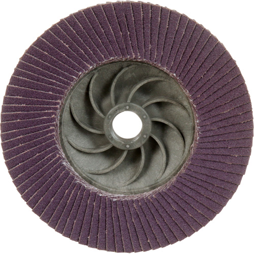 Disque &agrave; lamelles &agrave; changement rapide 769F, 4-1/2" x 5/8"-11, Type 27, Grain 120+, C&eacute;ramique R.M.G. Prévention