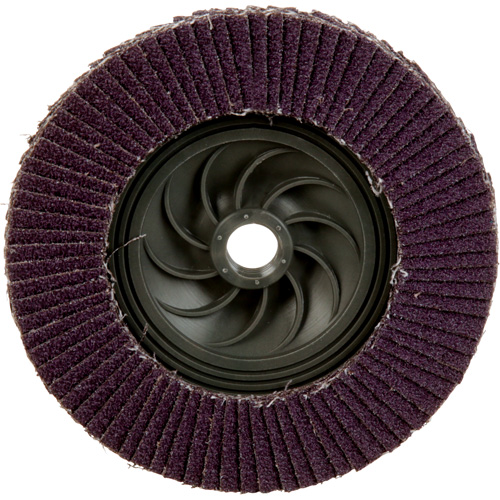 Disque &agrave; lamelles &agrave; changement rapide 769F, 5" x 5/8"-11, Type 27, Grain 40+, C&eacute;ramique R.M.G. Prévention