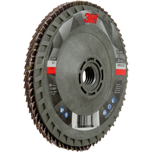 Disque &agrave; lamelles &agrave; changement rapide 769F, 4-1/2" x 5/8"-11, Type 29, Grain 60+, C&eacute;ramique R.M.G. Prévention