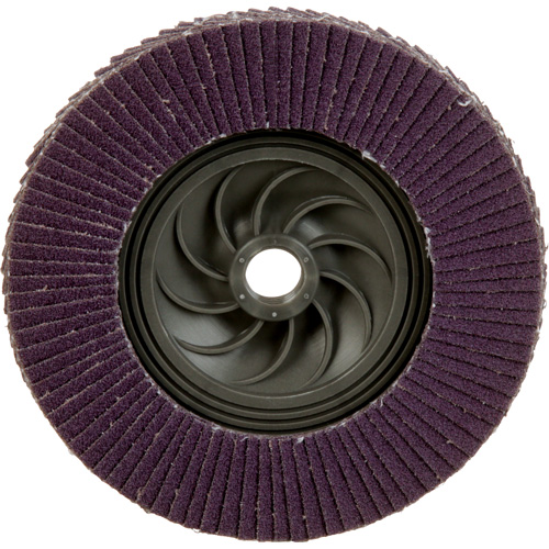 Disque &agrave; lamelles &agrave; changement rapide 769F, 5" x 5/8"-11, Type 27, Grain 80+, C&eacute;ramique R.M.G. Prévention