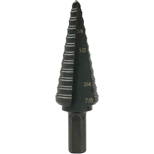 Multi-Hole Step Bit, 3/16"/4.8 mm - 7/8"/#4/22.2 mm  R.M.G. Prévention