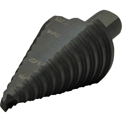Multi-Hole Step Bit, 3/16"/4.8 mm - 7/8"/#4/22.2 mm  R.M.G. Prévention